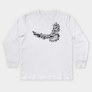 Geometric Falcon Kids Long Sleeve T-Shirt